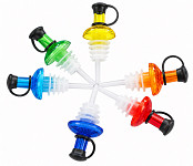 Plastic stoppers with a closing cap