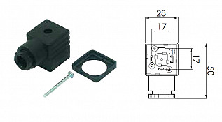 Connector for solenoid valves