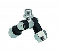 Double swivel nozzle holder - outer thread