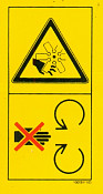 Sticker Warning – ventilator