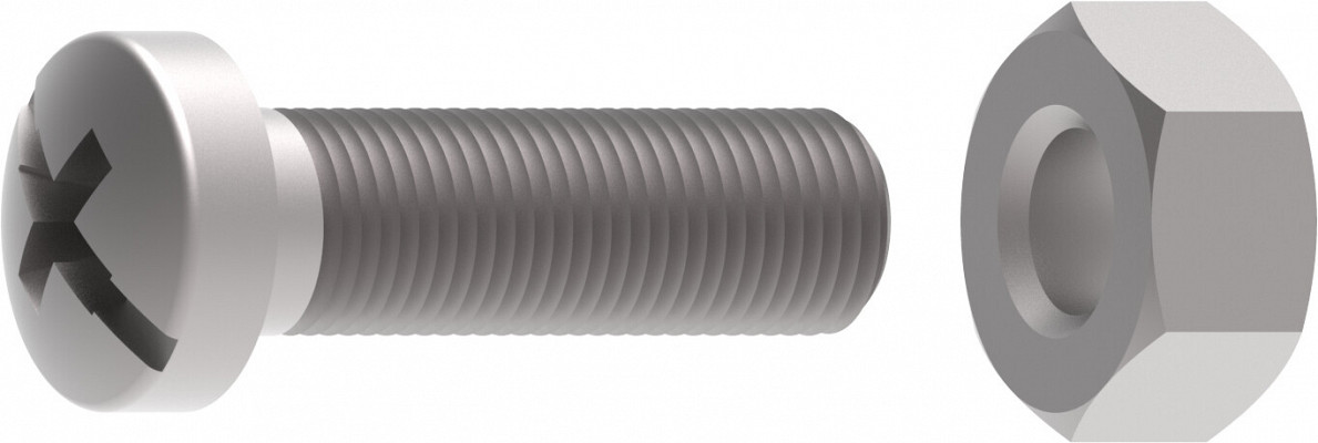 Screw + nut