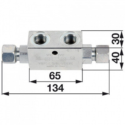 Hydraulic non-return valve 3/8