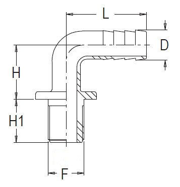 90-hose tail D.40