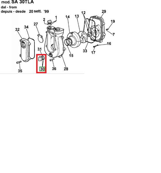 Pump plug SA 30