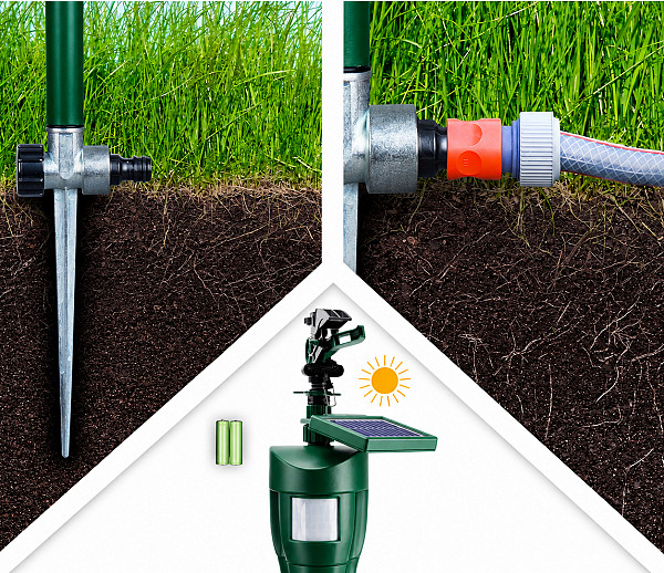 Solar-Powered Motion-Activated Water Sprinkler