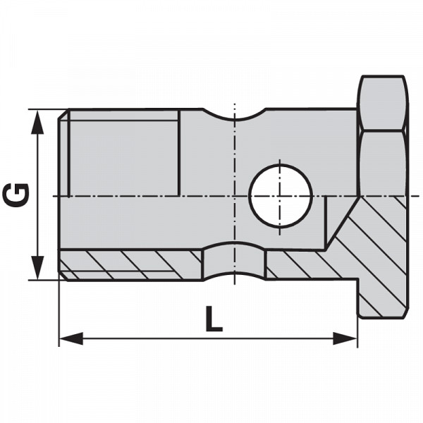 Hollow bolt 1/2