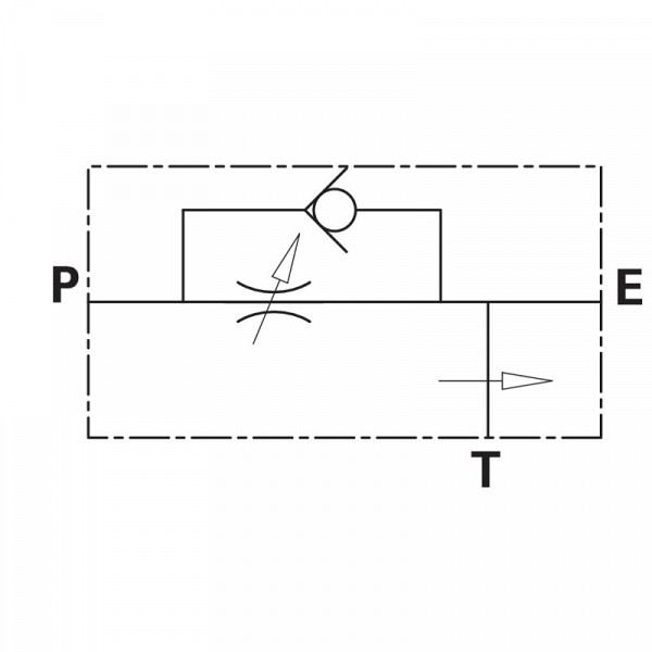 Hydraulic flow regulator 1/2