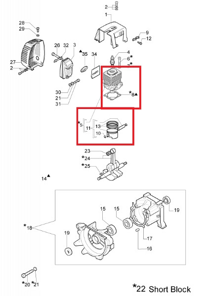 Piston and cylinder D.42