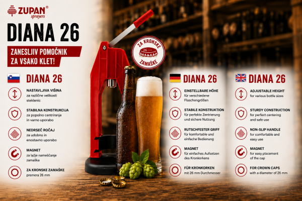 Capper for beer Diana 26