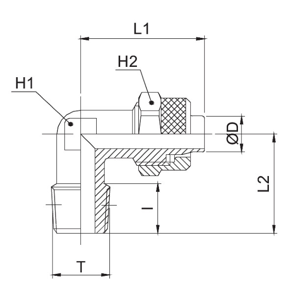 Elbow fitting 8/6