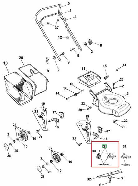 Blade hub EFCO