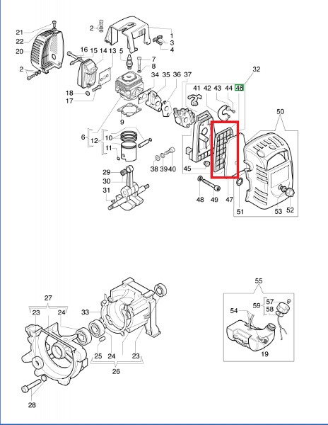 Plastic net of the suction filter