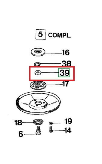 Washer of the chainsaw clutch