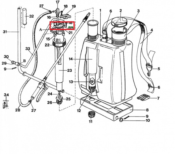 Piston cap OM 20 l