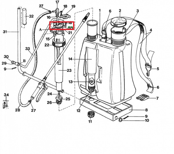 Piston cap OM 20 l