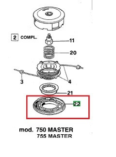 Lid of the mower head Master