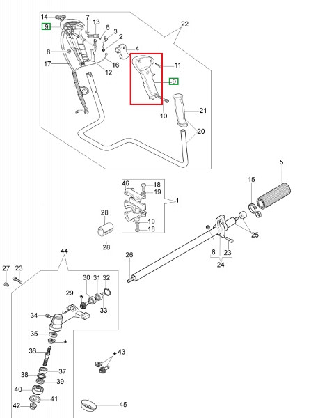 Handle 725 T