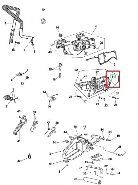 Chainsaw bar attachment screw