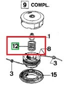 Automatic head spring