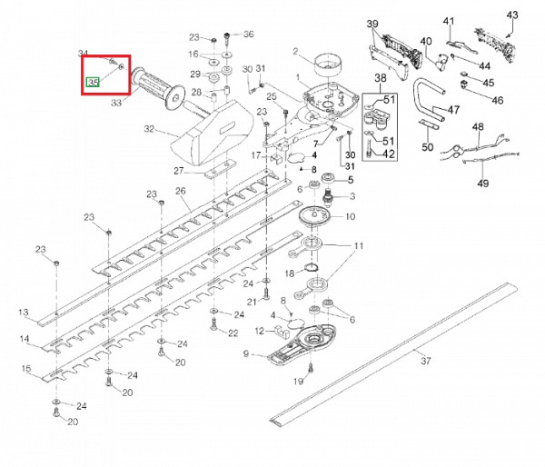 Spring for mower 453 ERGO