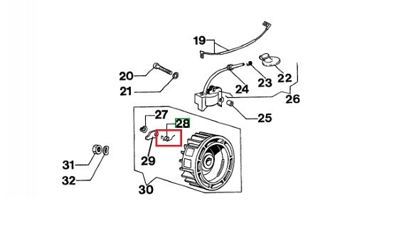 Chainsaw spring 