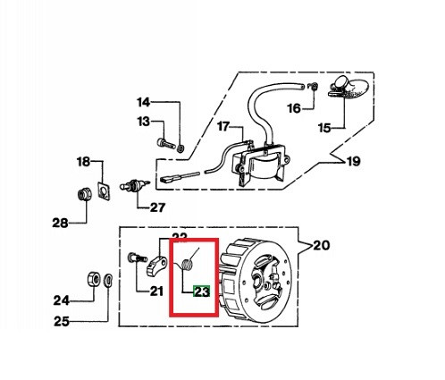 Chainsaw spring 