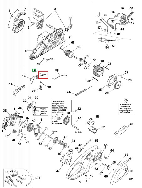 Chainsaw spring E 1900